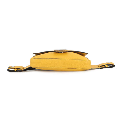 FENDI Selleria Baguette for Men Waist Bag Yellow7VA472 Leather