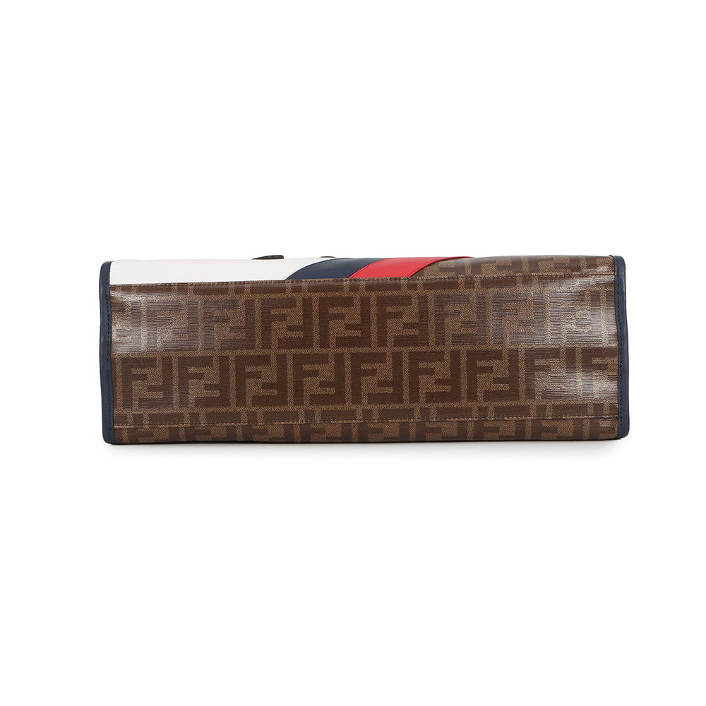 FENDI FILA Collaboration Peekaboo Defender Brown/Multicolor7AR728 PVC Leather