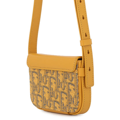 Dior Oblique Padlock Shoulder Bag Yellow/Navy2LXCA344UCT_H20E Canvas Leather