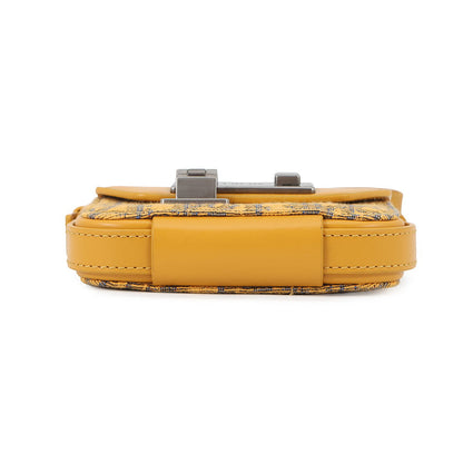Dior Oblique Padlock Shoulder Bag Yellow/Navy2LXCA344UCT_H20E Canvas Leather