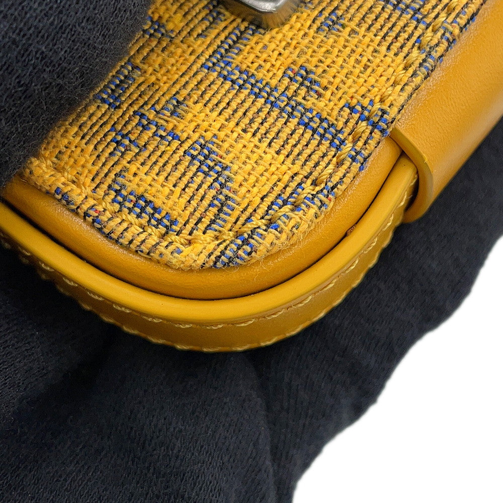 Dior Oblique Padlock Shoulder Bag Yellow/Navy2LXCA344UCT_H20E Canvas Leather