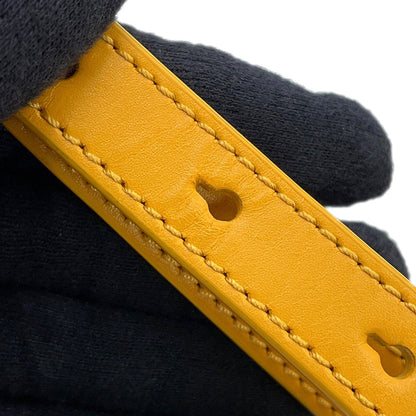 Dior Oblique Padlock Shoulder Bag Yellow/Navy2LXCA344UCT_H20E Canvas Leather
