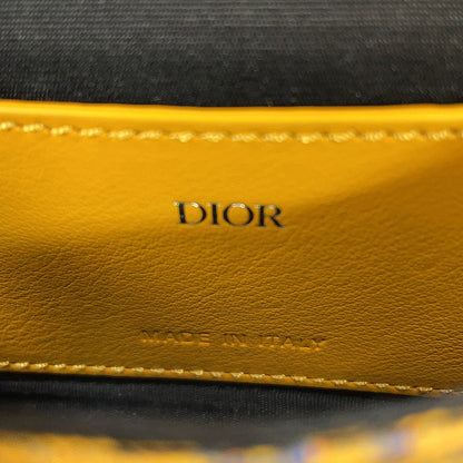Dior Oblique Padlock Shoulder Bag Yellow/Navy2LXCA344UCT_H20E Canvas Leather
