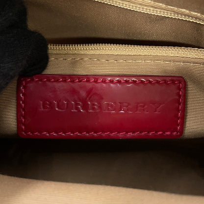 BURBERRY Vintage Nova Check Bowling Bag Beige/Multicolor3722972 PVC Patent Leather