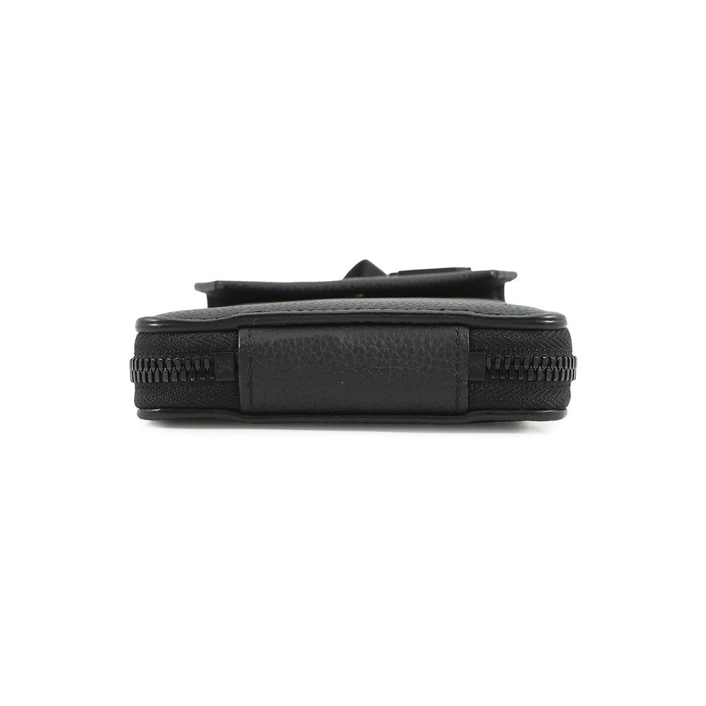 LOUIS VUITTON Phone Pouch NoirM57089 Grained Calf Leather LV Aerogram