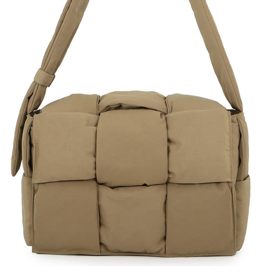 Bottega Veneta Cassette Shoulder Bag Beige743623 Nylon Size Large
