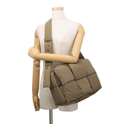 Bottega Veneta Cassette Shoulder Bag Beige743623 Nylon Size Large