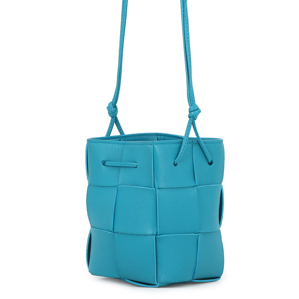Bottega Veneta Cassette Bucket Shoulder Bag blueprint680217VCQC44403 Lambskin Size Mini