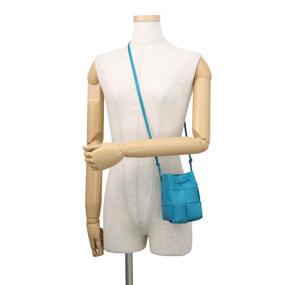 Bottega Veneta Cassette Bucket Shoulder Bag blueprint680217VCQC44403 Lambskin Size Mini