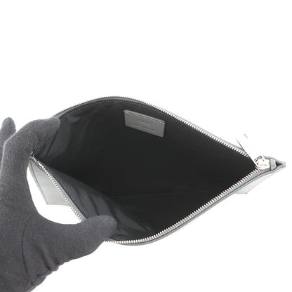 Dior Clutch Bag Gray Leather