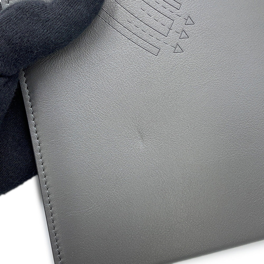 Dior Clutch Bag Gray Leather