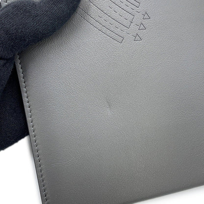 Dior Clutch Bag Gray Leather