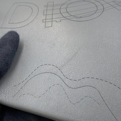Dior Clutch Bag Gray Leather