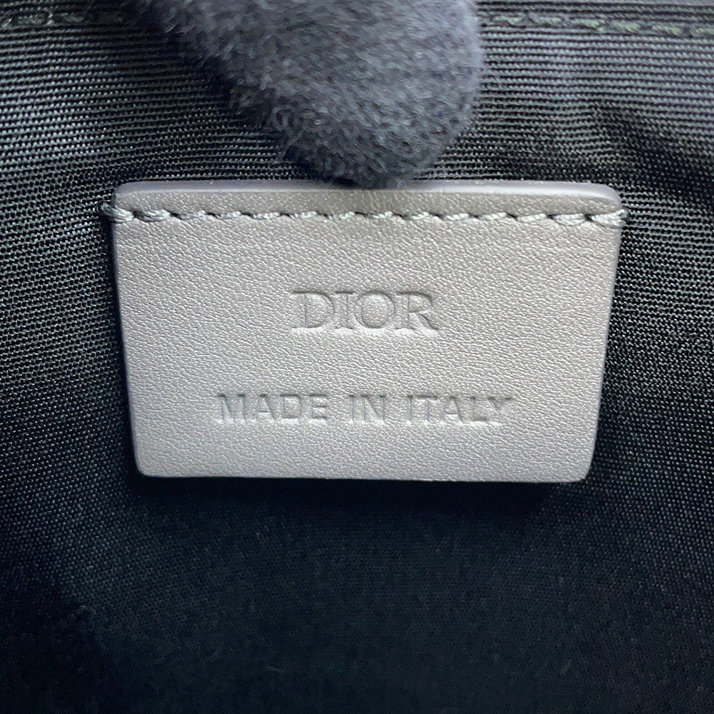 Dior Clutch Bag Gray Leather