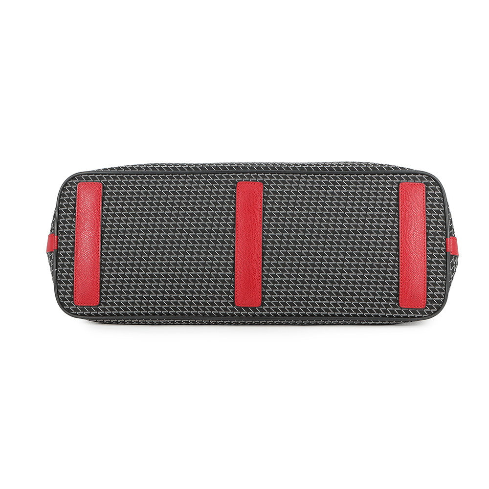 Valextra Valextra K-VAL My Logo Travel Bag Black/Red Canvas Leather
