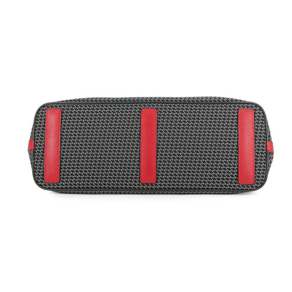Valextra Valextra K-VAL My Logo Travel Bag Black/Red Canvas Leather