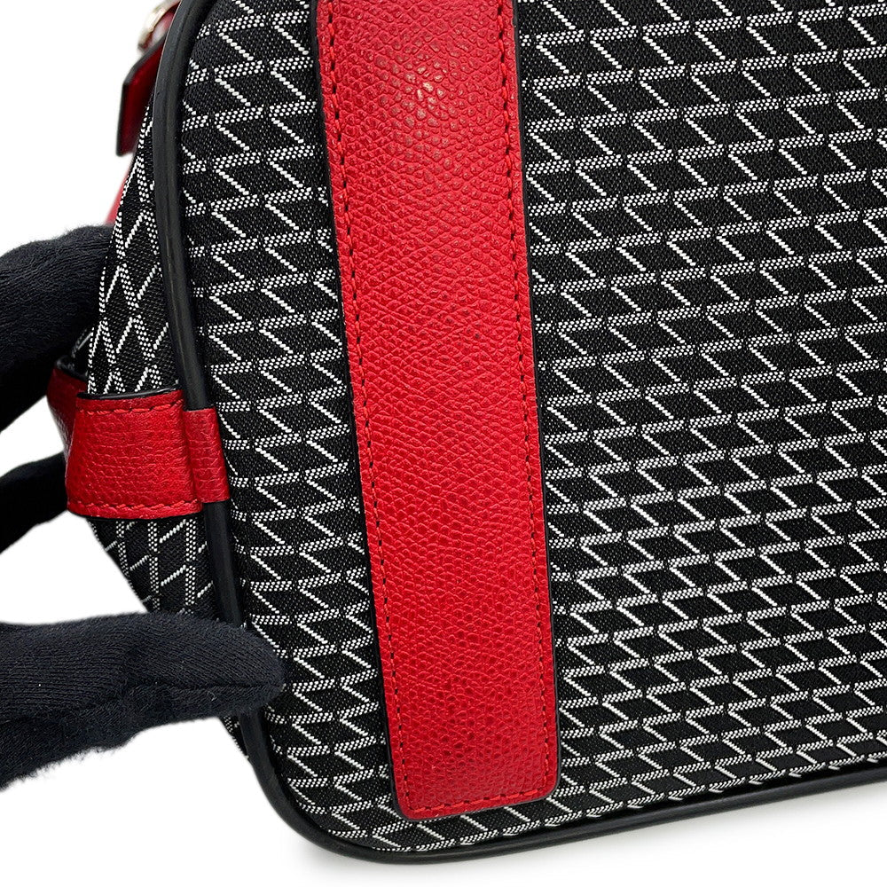 Valextra Valextra K-VAL My Logo Travel Bag Black/Red Canvas Leather