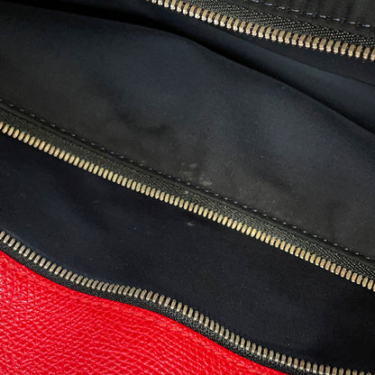 Valextra Valextra K-VAL My Logo Travel Bag Black/Red Canvas Leather