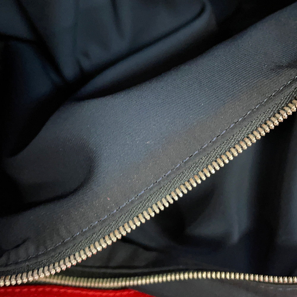 Valextra Valextra K-VAL My Logo Travel Bag Black/Red Canvas Leather