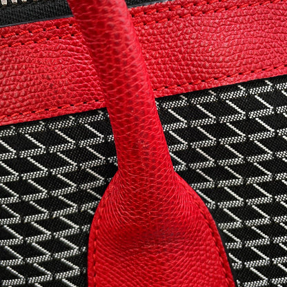 Valextra Valextra K-VAL My Logo Travel Bag Black/Red Canvas Leather