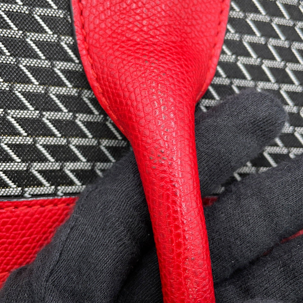 Valextra Valextra K-VAL My Logo Travel Bag Black/Red Canvas Leather