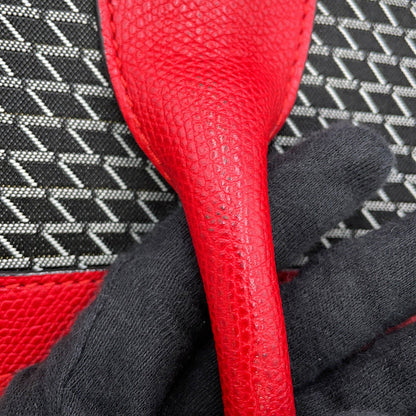 Valextra Valextra K-VAL My Logo Travel Bag Black/Red Canvas Leather