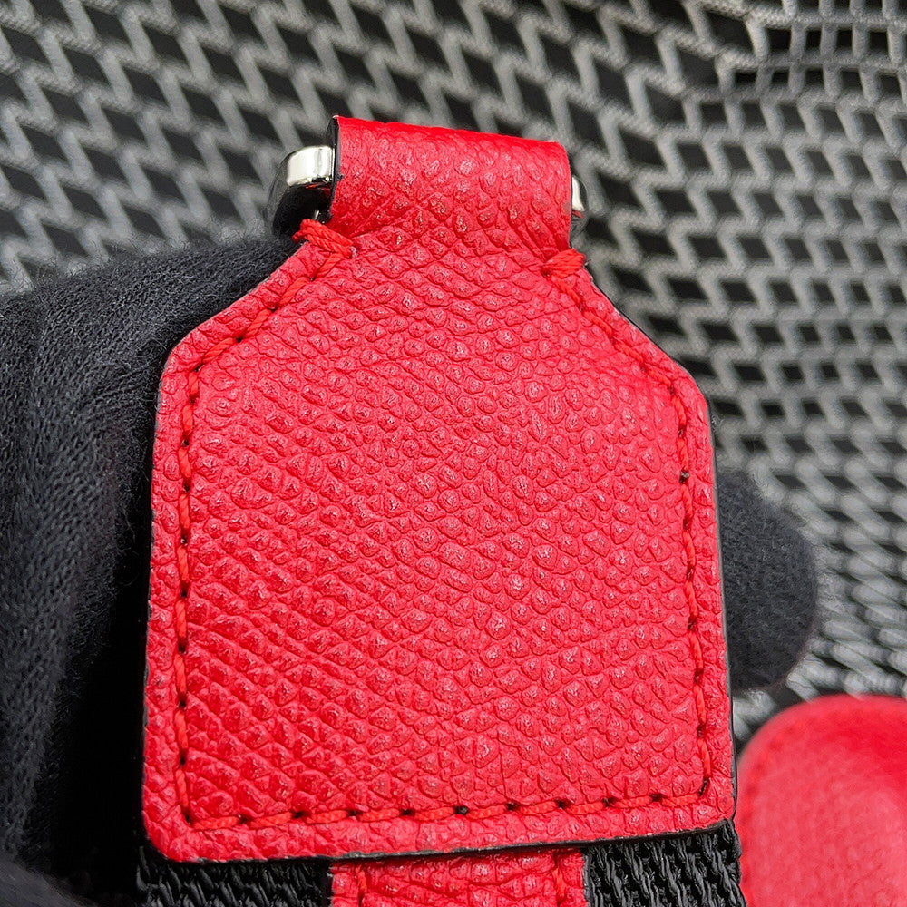 Valextra Valextra K-VAL My Logo Travel Bag Black/Red Canvas Leather