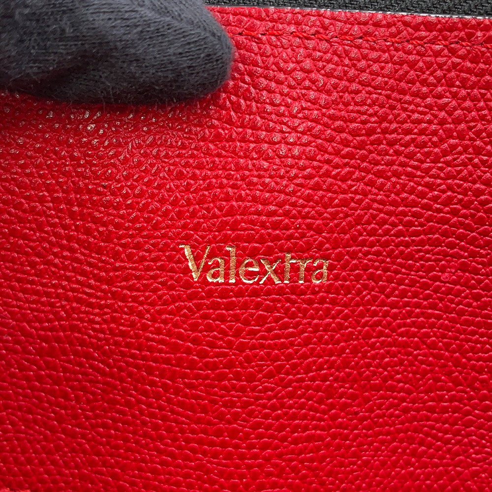Valextra Valextra K-VAL My Logo Travel Bag Black/Red Canvas Leather