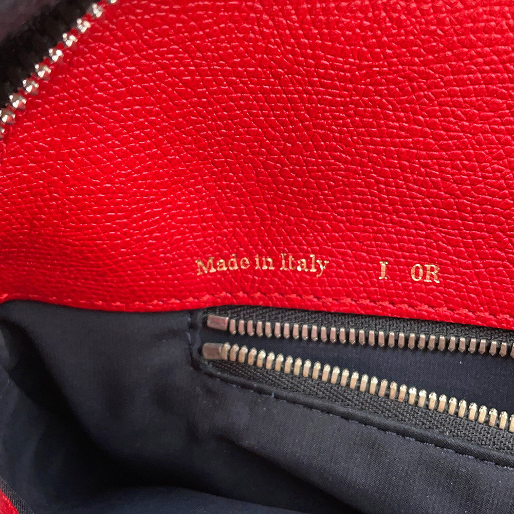 Valextra Valextra K-VAL My Logo Travel Bag Black/Red Canvas Leather