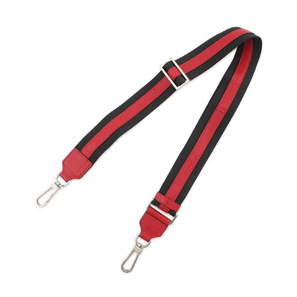 Valextra Valextra K-VAL My Logo Travel Bag Black/Red Canvas Leather