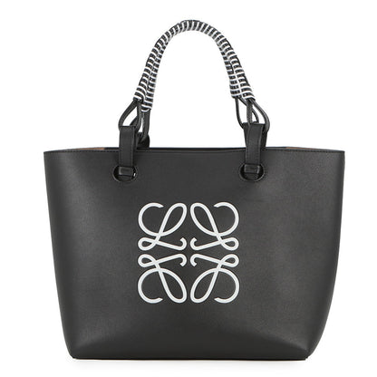 LOEWE Anagram Shoulder Tote Black/WhiteA717S72X11 9003 Leather