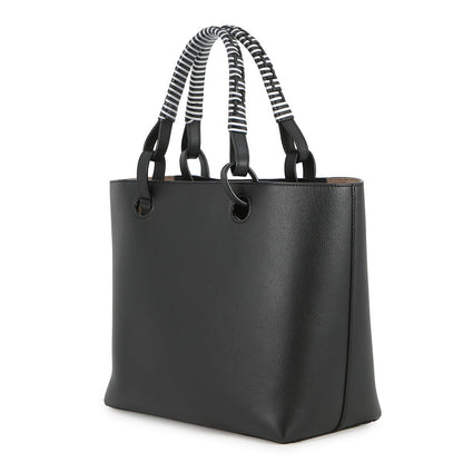 LOEWE Anagram Shoulder Tote Black/WhiteA717S72X11 9003 Leather