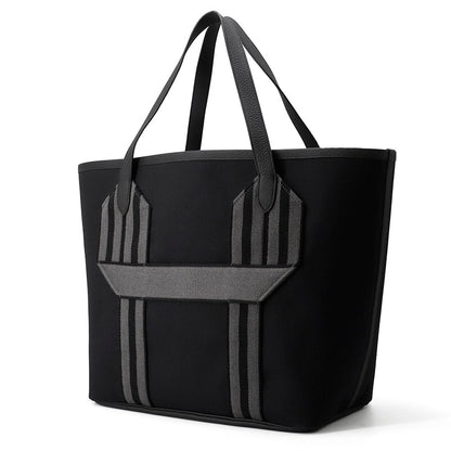 HERMES Pur Sangle Black/Gray Toile Military Taurillon Clemence