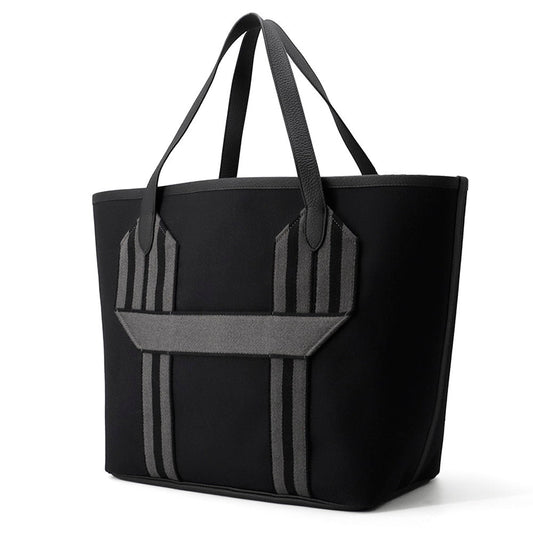 HERMES Pur Sangle Black/Gray Toile Military Taurillon Clemence