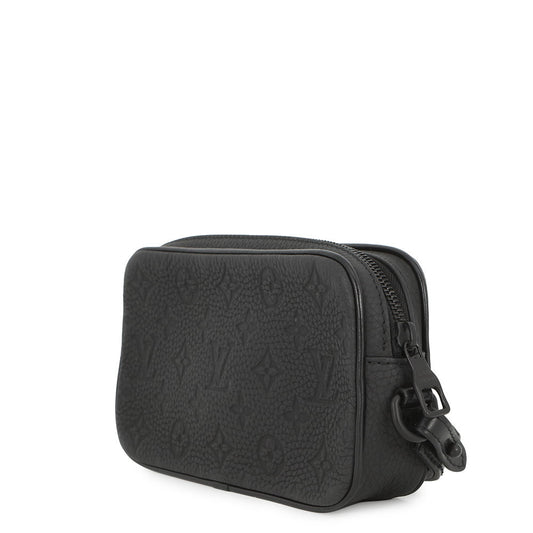 LOUIS VUITTON Pochette Volga NoirM55703 Monogram・Taurillon