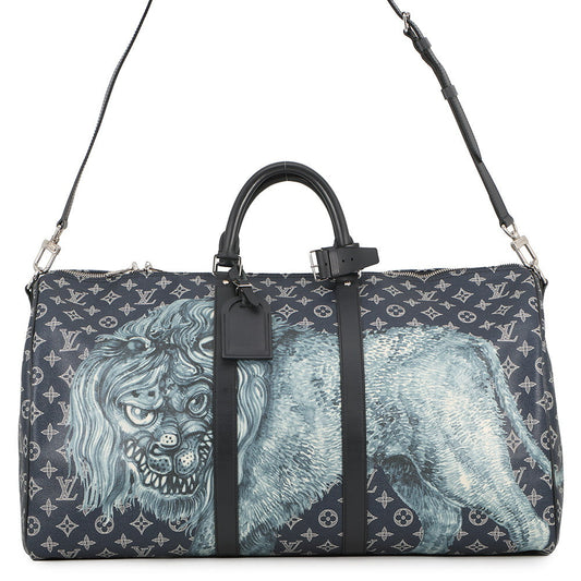 LOUIS VUITTON Keepall Bandouliere - Chapman Brothers NavyM54257 Monogram / Savannah Size 55