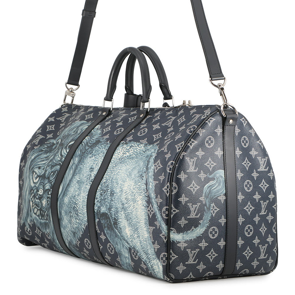 LOUIS VUITTON Keepall Bandouliere - Chapman Brothers NavyM54257 Monogram / Savannah Size 55