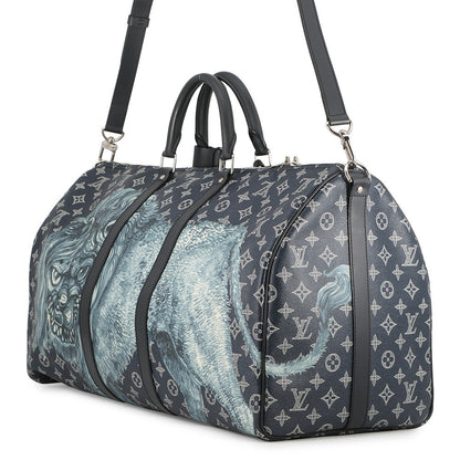 LOUIS VUITTON Keepall Bandouliere - Chapman Brothers NavyM54257 Monogram / Savannah Size 55