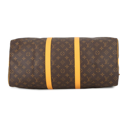 LOUIS VUITTON Keepall Bandouliere Brown/SaffronYellowM12634 Monogram Size 50