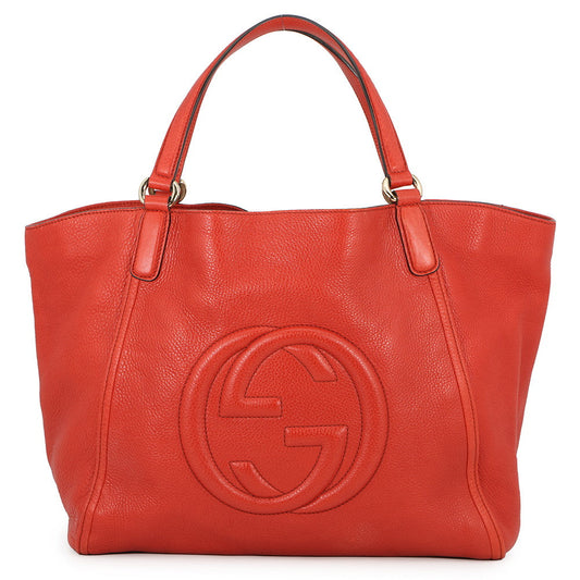 GUCCI Soho Interlocking G Orange282309 Leather