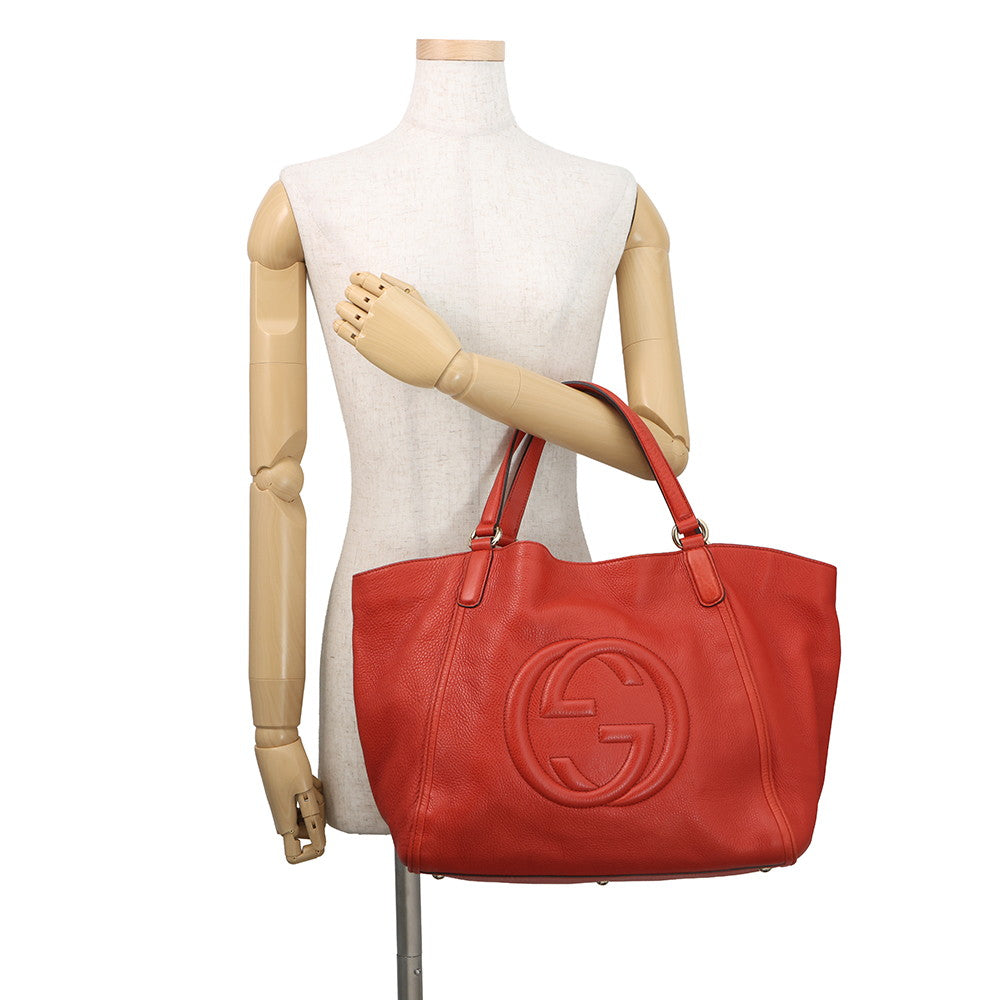 GUCCI Soho Interlocking G Orange282309 Leather