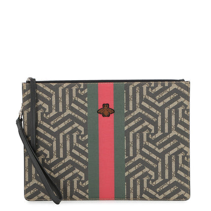 GUCCI Cherie B Clutch Bag Black/Multicolor433665 GG Kaleido Leather