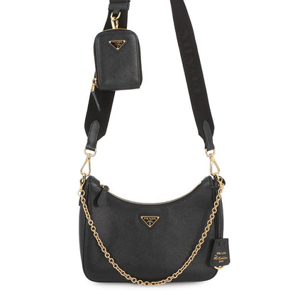 PRADA Re-Edition 2005 Shoulder Bag Black1BH204_NZV_F0632_V_V2P Saffiano LeatherLeather
