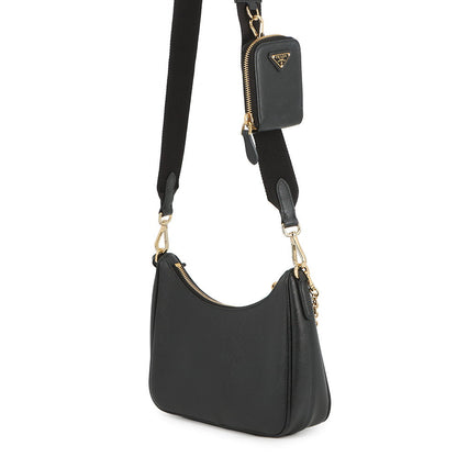 PRADA Re-Edition 2005 Shoulder Bag Black1BH204_NZV_F0632_V_V2P Saffiano LeatherLeather