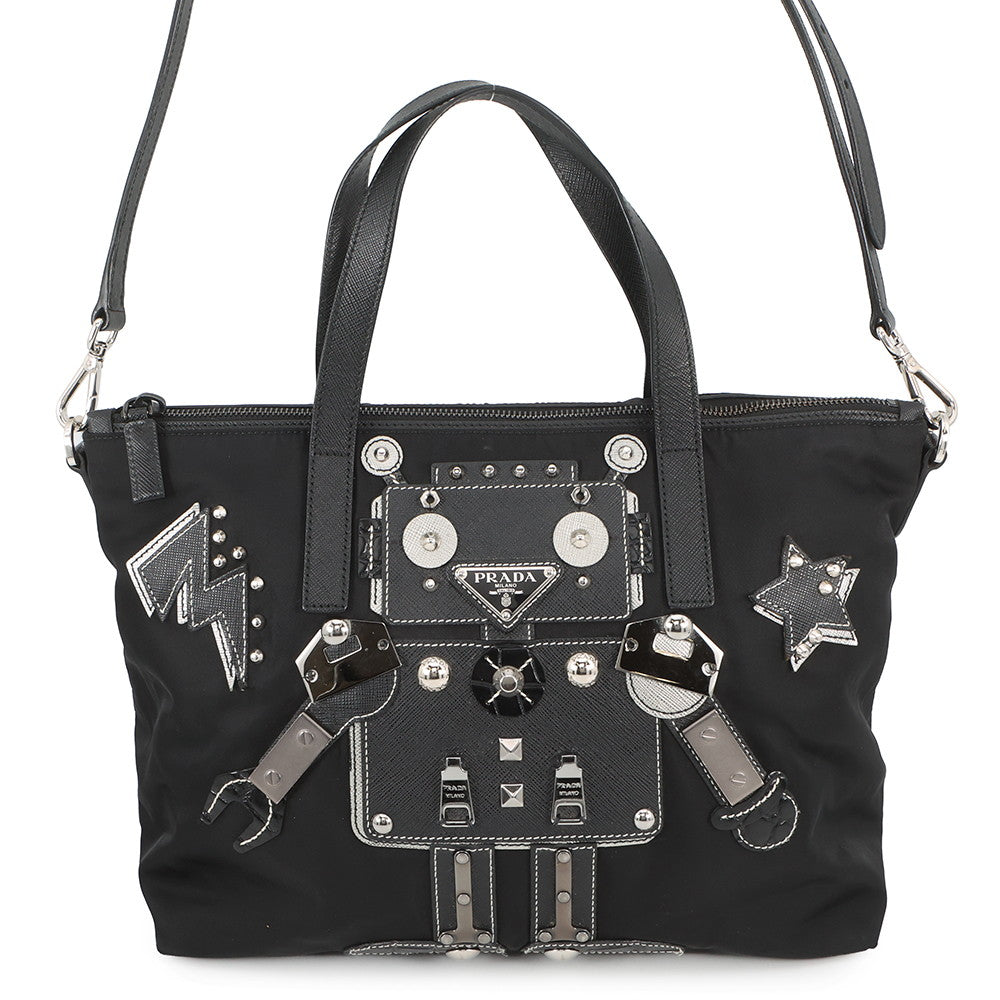 PRADA Robot 2-Way Bag Black1BG061_ELT_F0002 Nylon