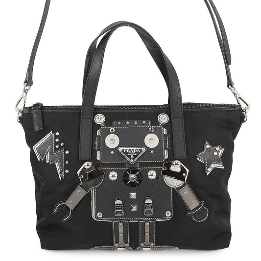 PRADA Robot 2-Way Bag Black1BG061_ELT_F0002 Nylon