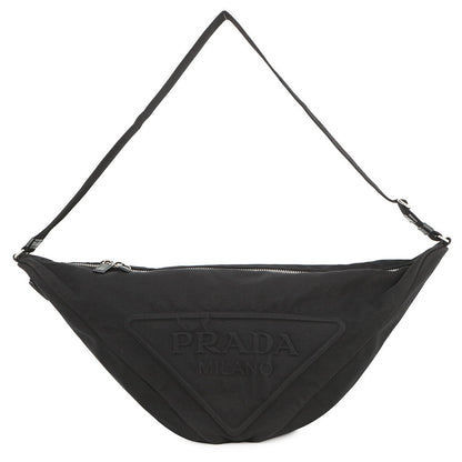 PRADA Shoulder Bag Black2VY007 Canvas