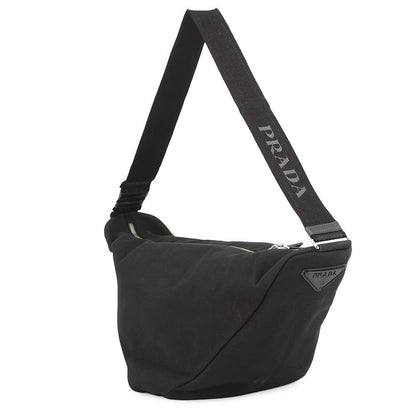 PRADA Shoulder Bag Black2VY007 Canvas