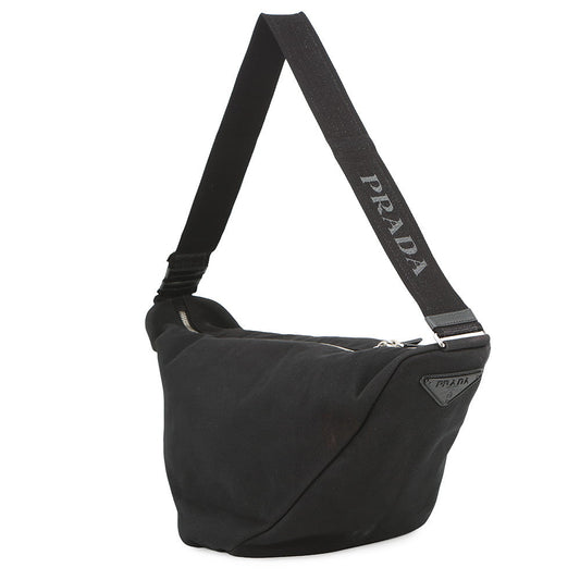 PRADA Shoulder Bag Black2VY007 Canvas