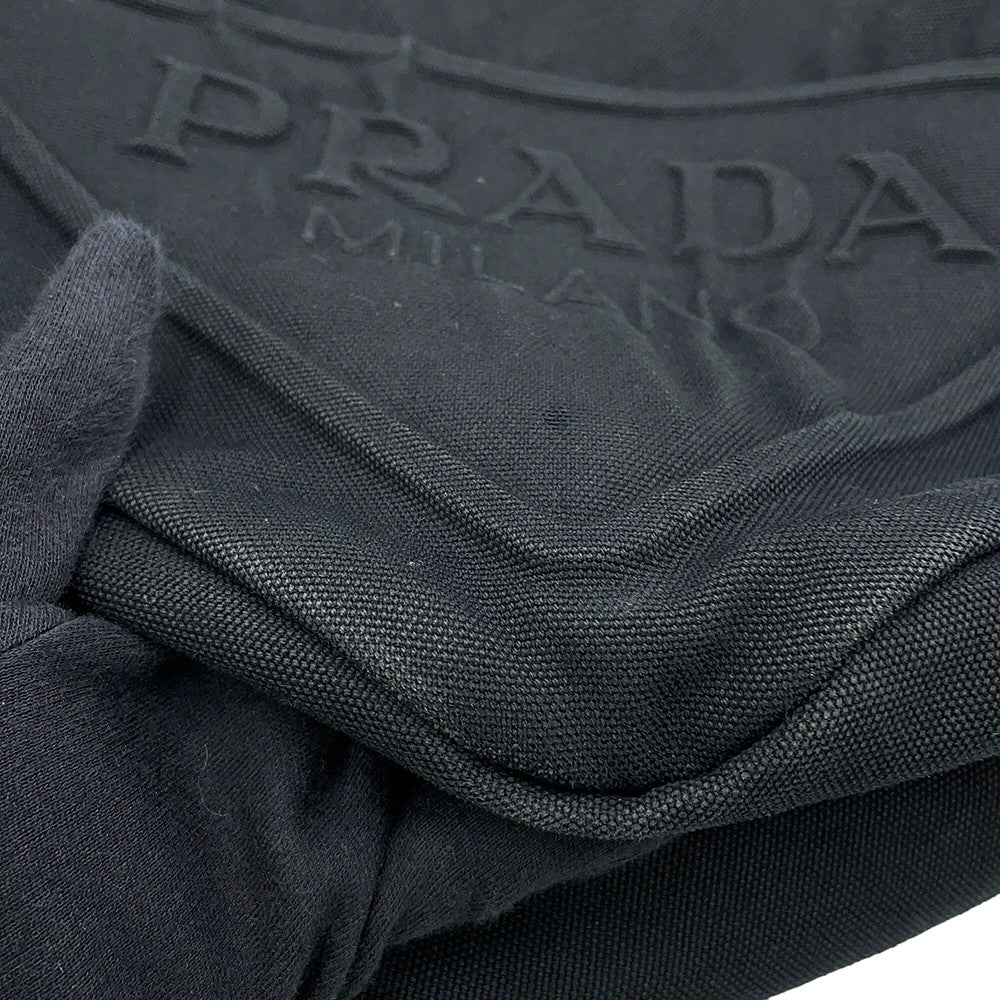 PRADA Shoulder Bag Black2VY007 Canvas